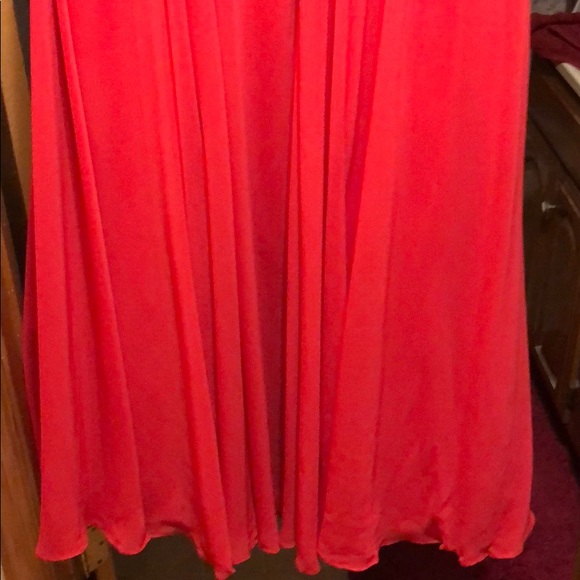 Red floor length dress by Mori Lee - Picture 5 of 8